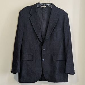 Christopher Hayes Men's Wool Blazer Charcoal Gray Grey 40R